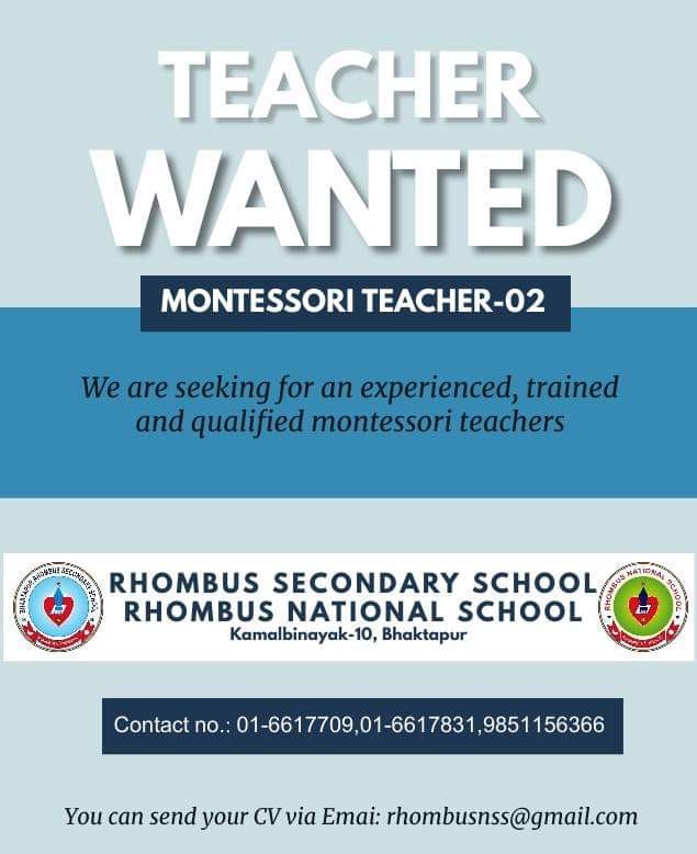 MONTESSORI TRAINED TEACHER WANTED